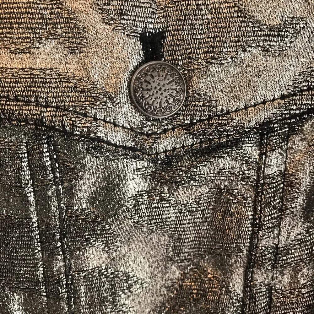 Chico’s size 1 black and gold short jacket. - Picture 8 of 8